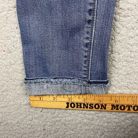 White House Black Market Skimmer Jeans Womens 4 Distressed Ankle Cuff 30x30 WHBM - Picture 13 of 16